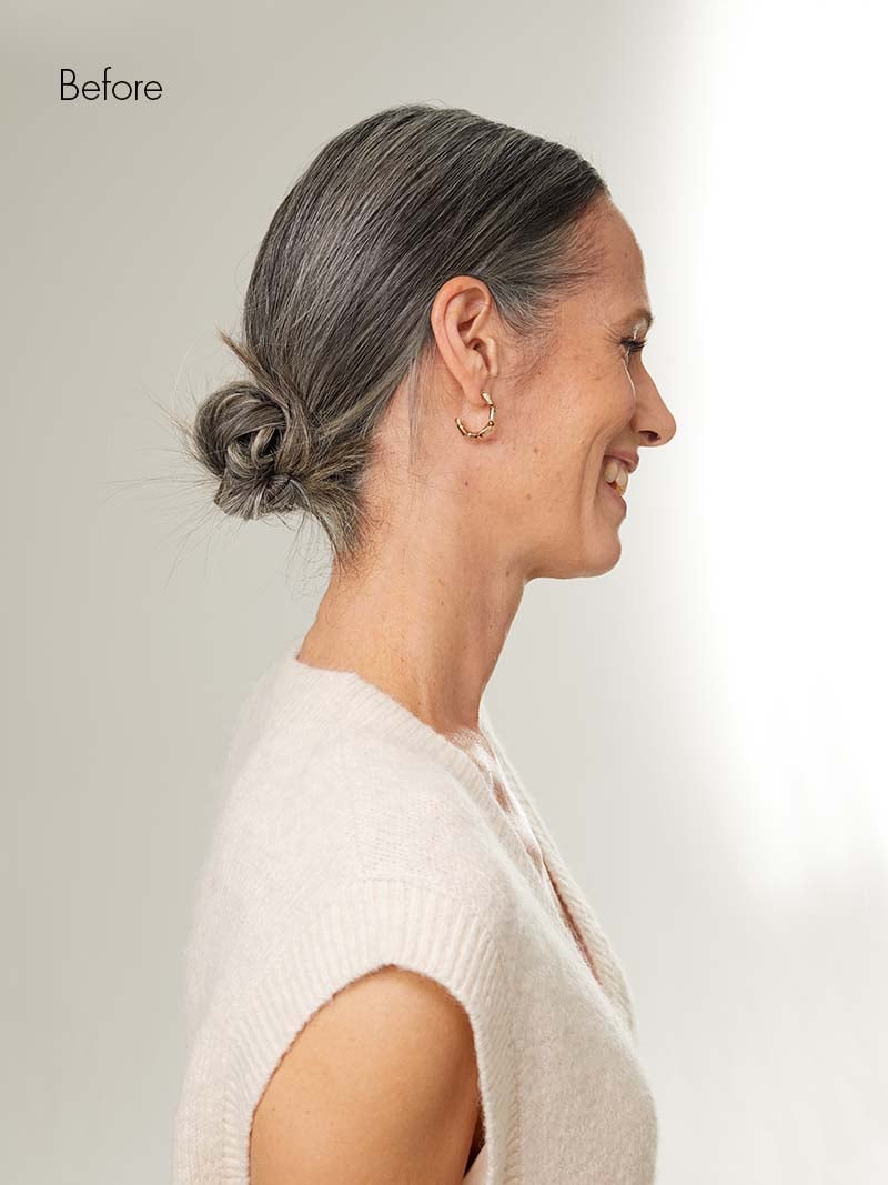 Dark Gray Clip-In Bun
