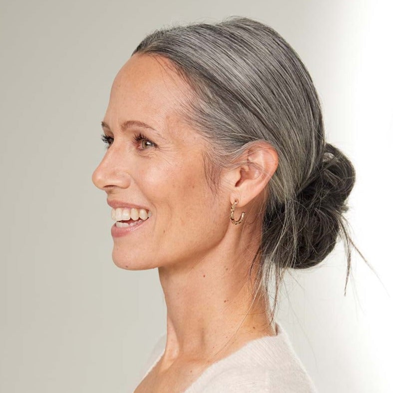 Dark Gray Clip-In Bun