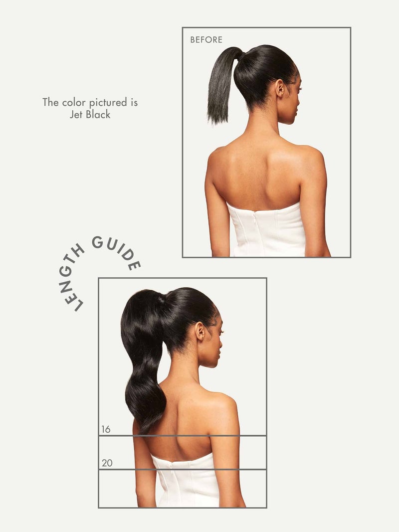 before after clip in ponytail extension luxy hair