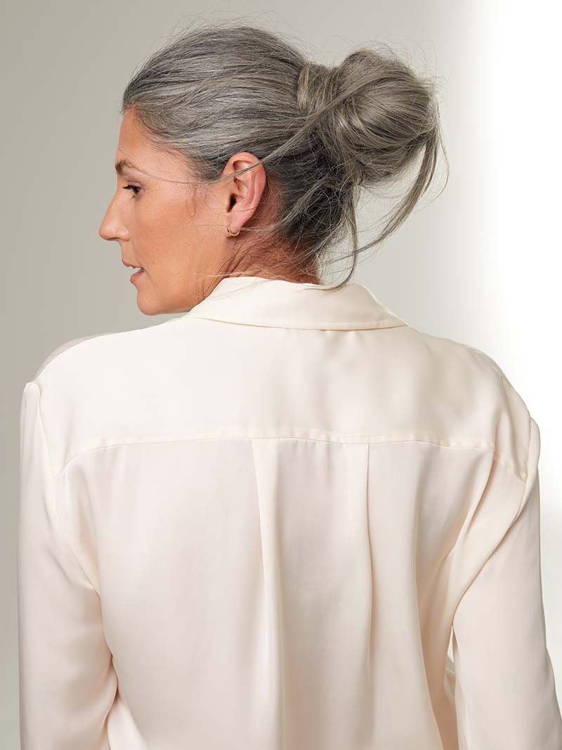 Light Gray Clip-In Bun