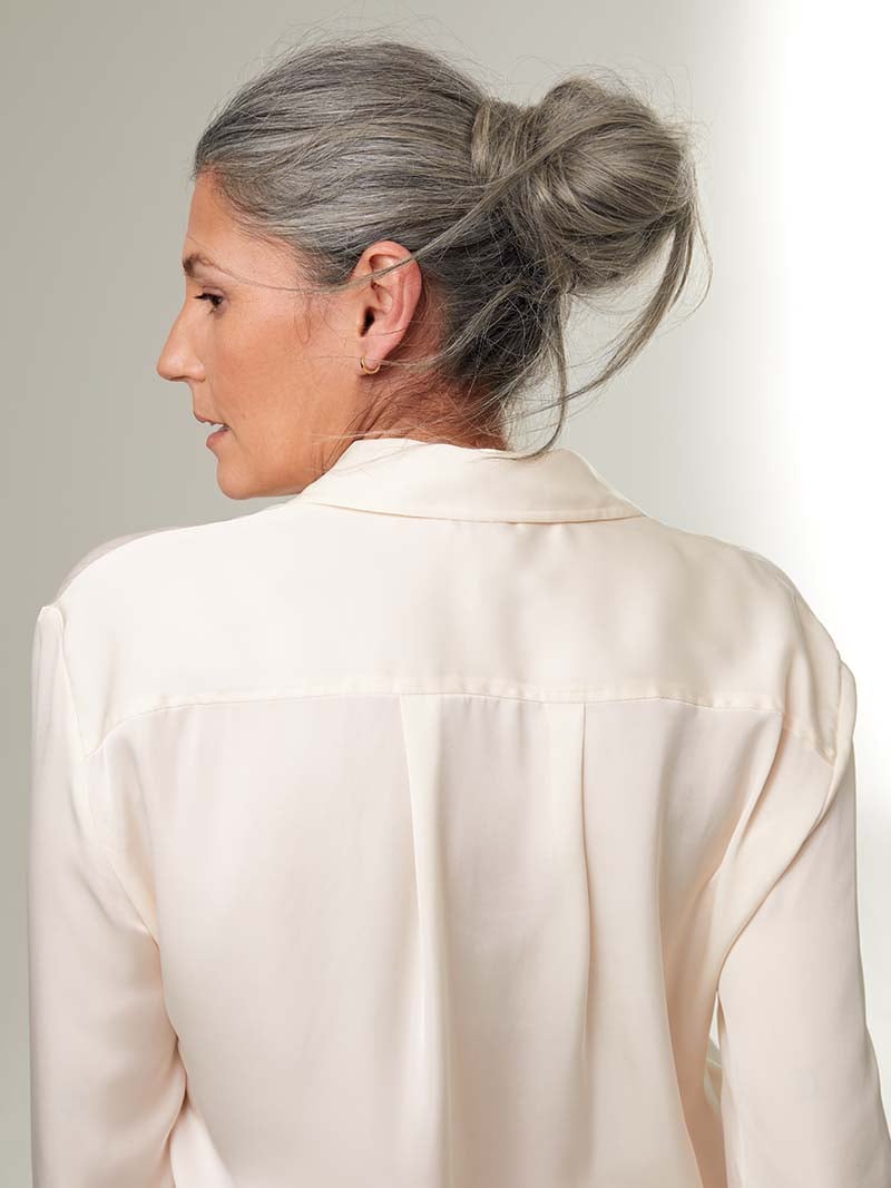 Light Gray Clip-In Bun