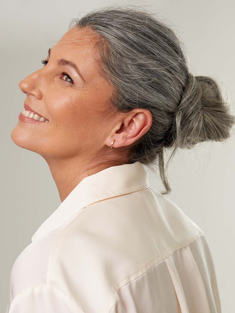 Light Gray Clip-In Bun