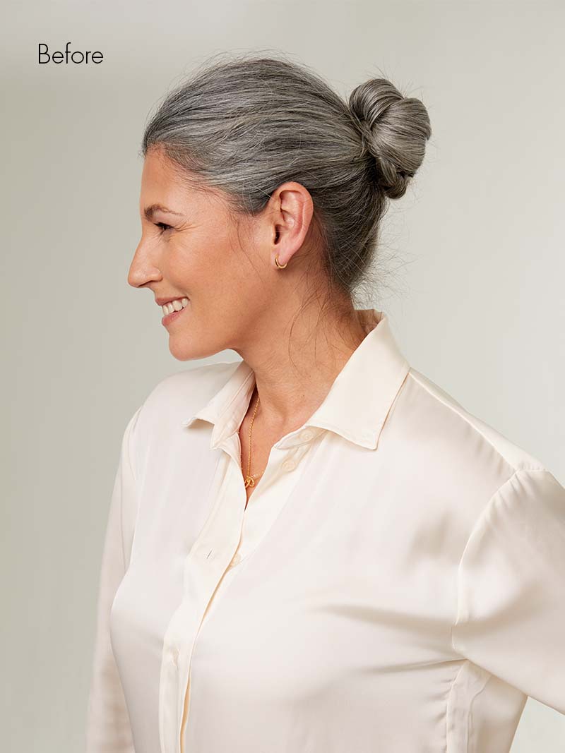 Light Gray Clip-In Bun
