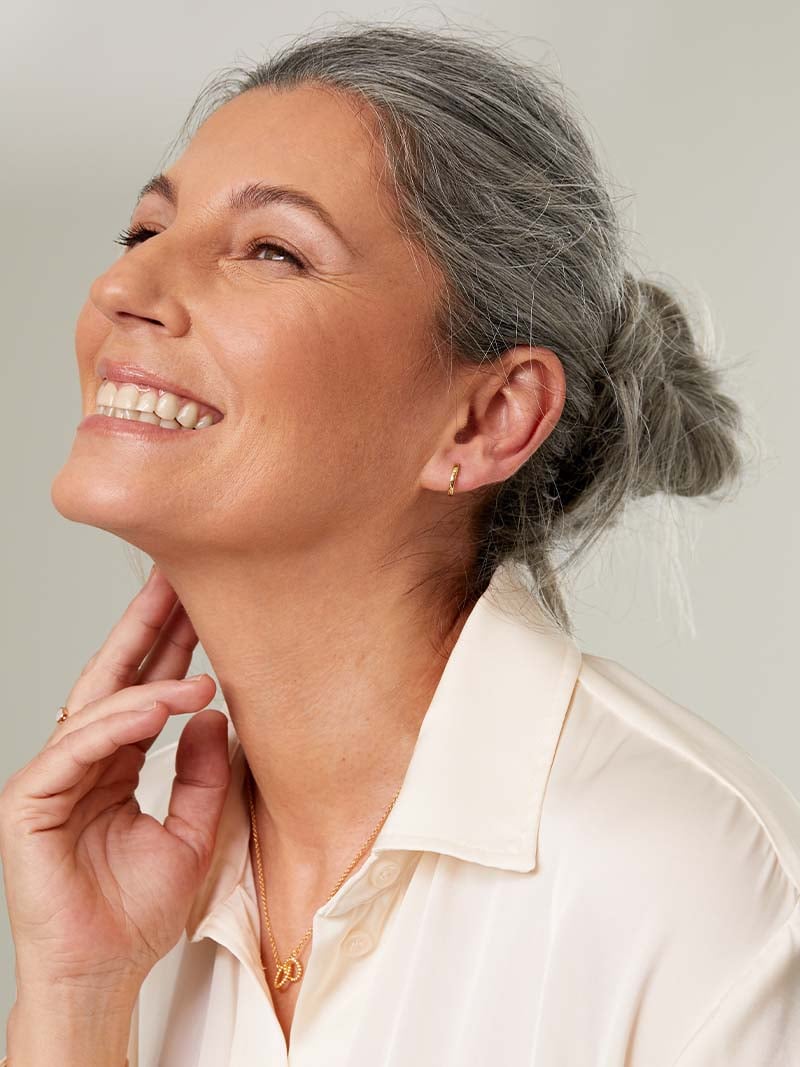 Light Gray Clip-In Bun