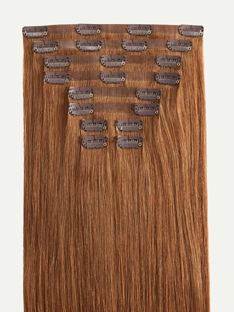 Seamless Clip-In Hair Extensions Natural Red (Color 30, 180 Grams) - Luxy®  Hair