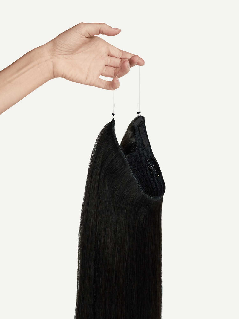 Halo® Hair Extensions (Off Black, 20 inches, 180 grams) Luxy Hair