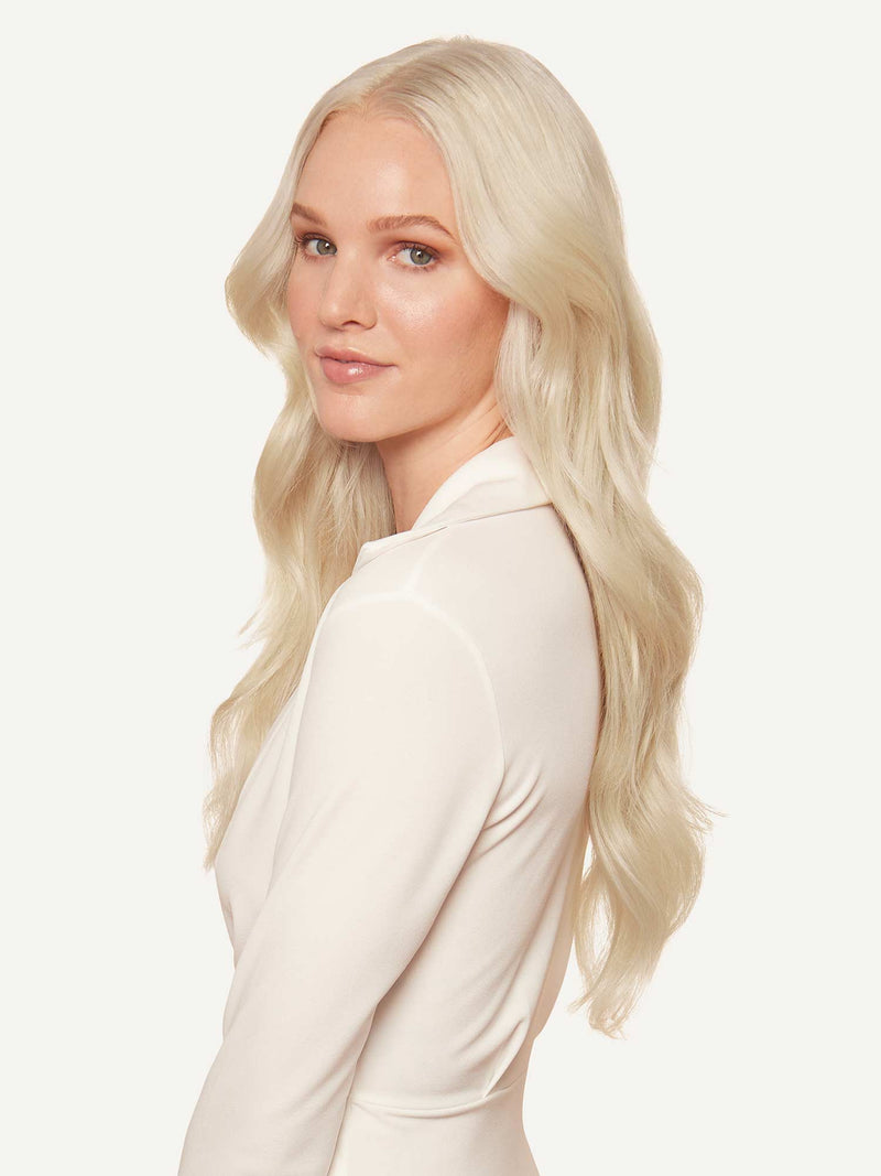 18 Ultra-Seamless Clip-in Hair Extensions Platinum Ice