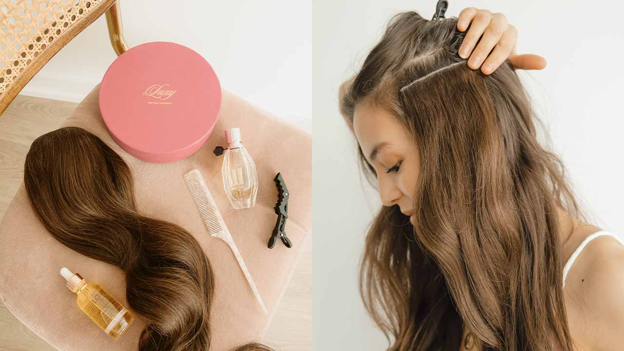 Light Brown Full Head Clip On Hair Extensions Brazilian Machine Remy Hair  Body Wave, Women's Fashion, Watches Accessories, Hair Accessories On  Carousell | Real As Remy Fashion Hair Long Clip In Hair