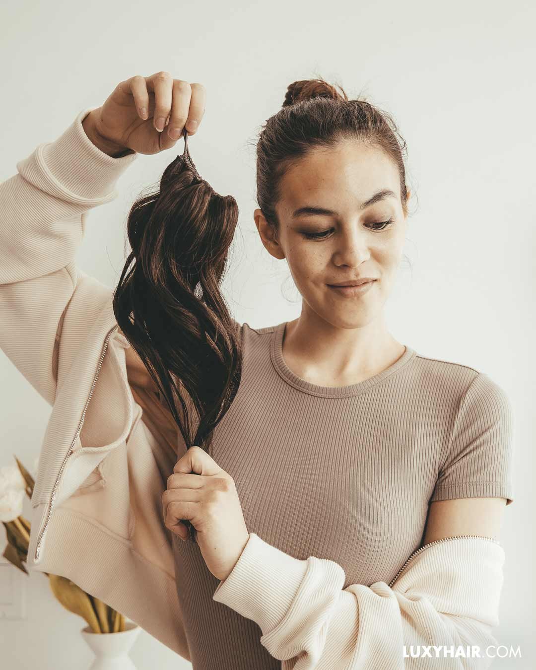 Messy bun hair piece