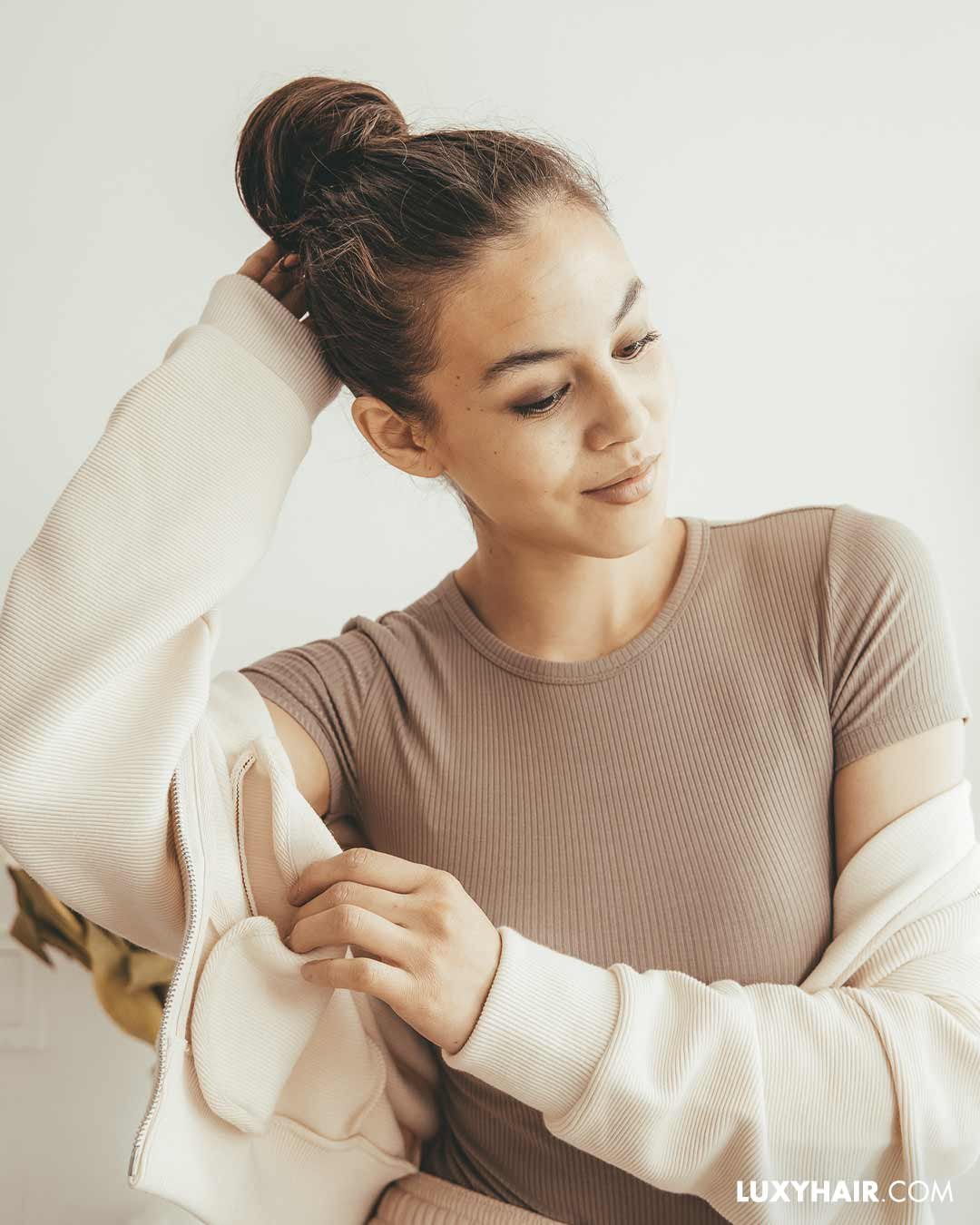Messy bun hair piece