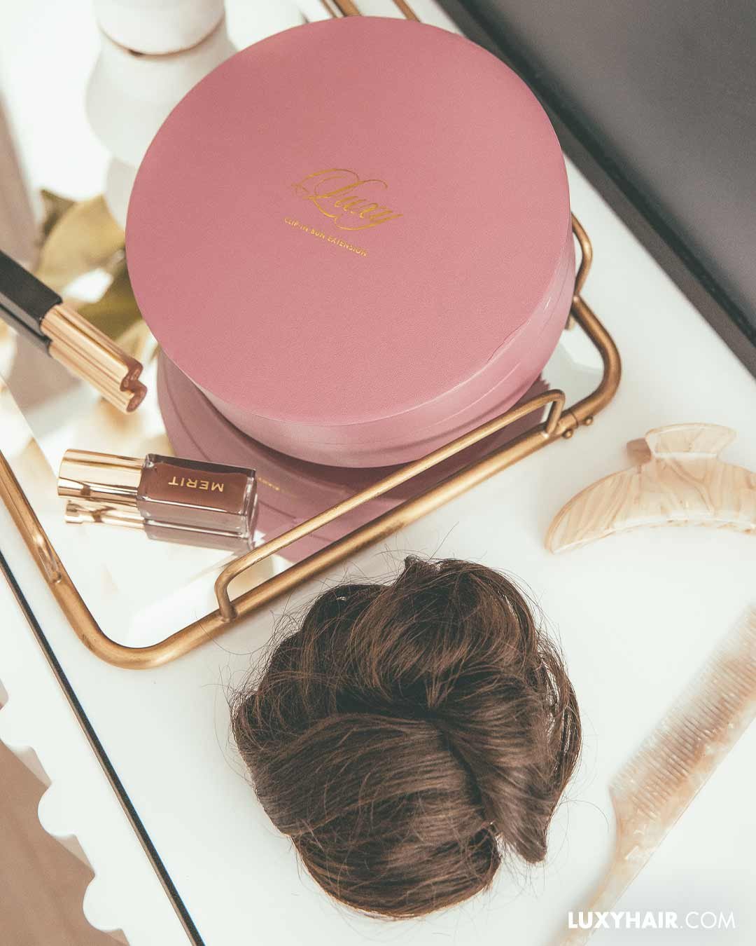 Messy bun hair piece