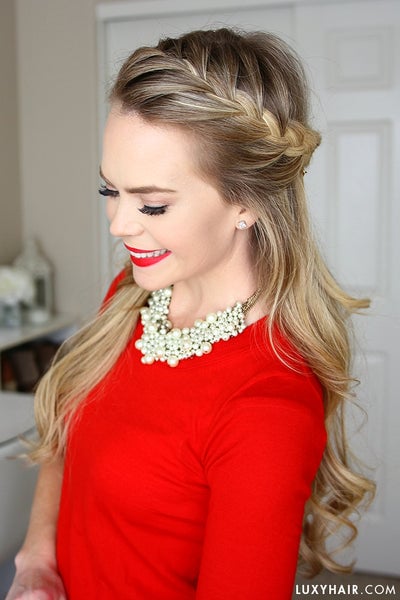 How to: French Braid Crown with Luxy Hair