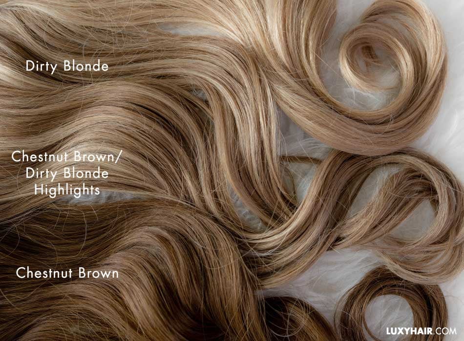 Light brown hair with highlights