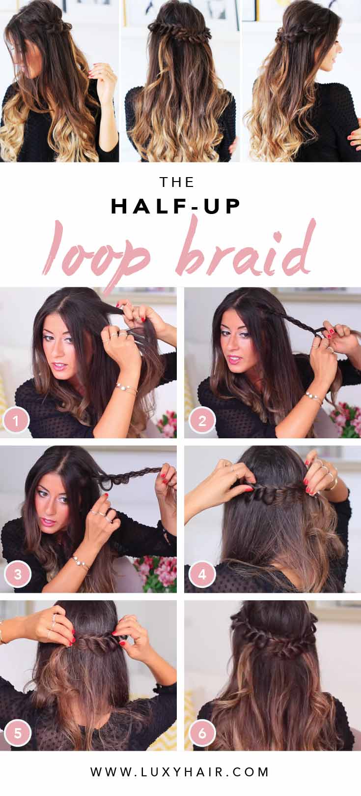 Half-Up Loop Braid