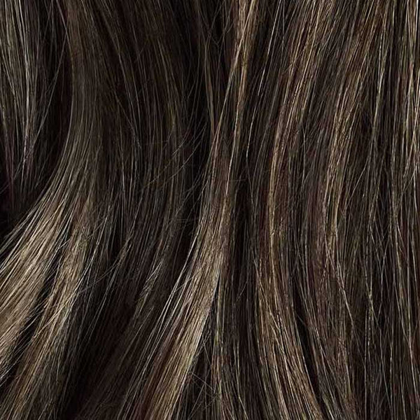 Cool Dark Brown Balayage Clip-In Bun