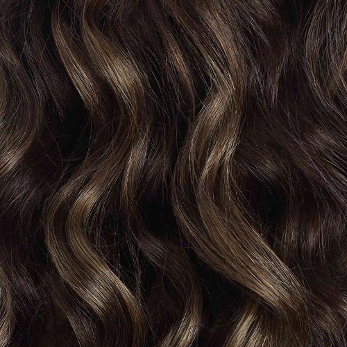Dark Ash Brown Balayage Curly Ponytail