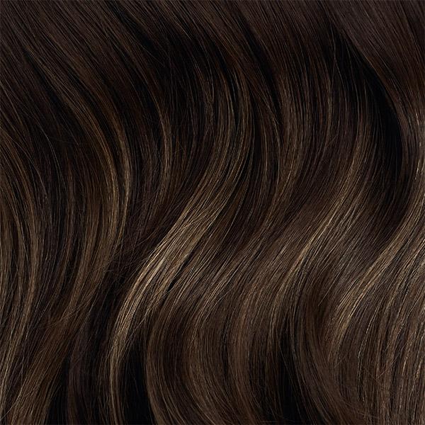 Dark Ash Brown Balayage Clip-In Bun