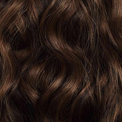 Dark Brown Highlights Curly Ponytail