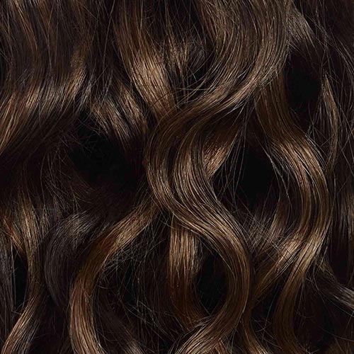 Mocha Brown Balayage Curly Ponytail