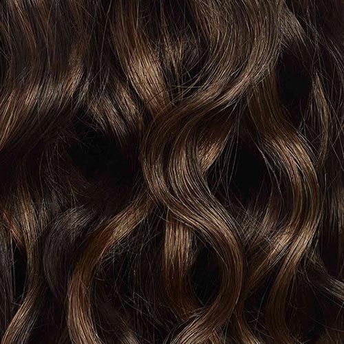 Mocha Brown Balayage Curly Ponytail