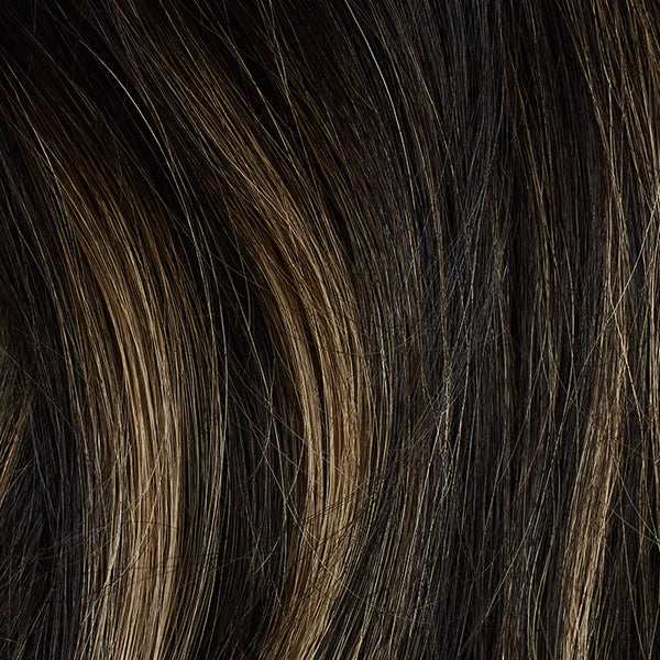 Off Black Bronde Balayage Clip-In Bun