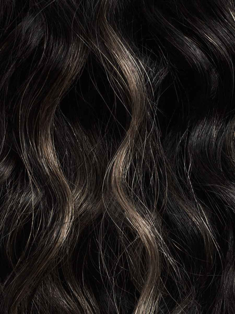 Luxy Hair Curly Ponytail Extension | Jet Black Balayage (20 inch)