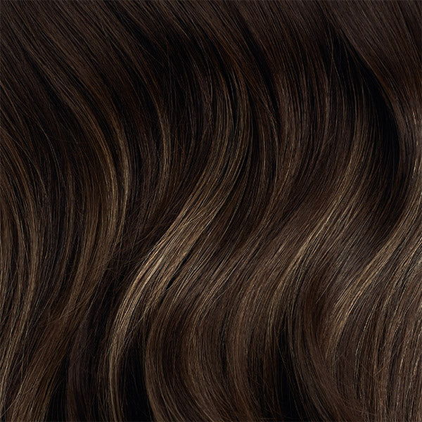 Seamless Dark Ash Brown Balayage Clip-Ins (180g)